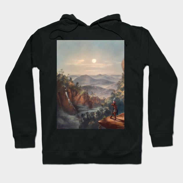 The moon in the forest sky Hoodie by Marccelus